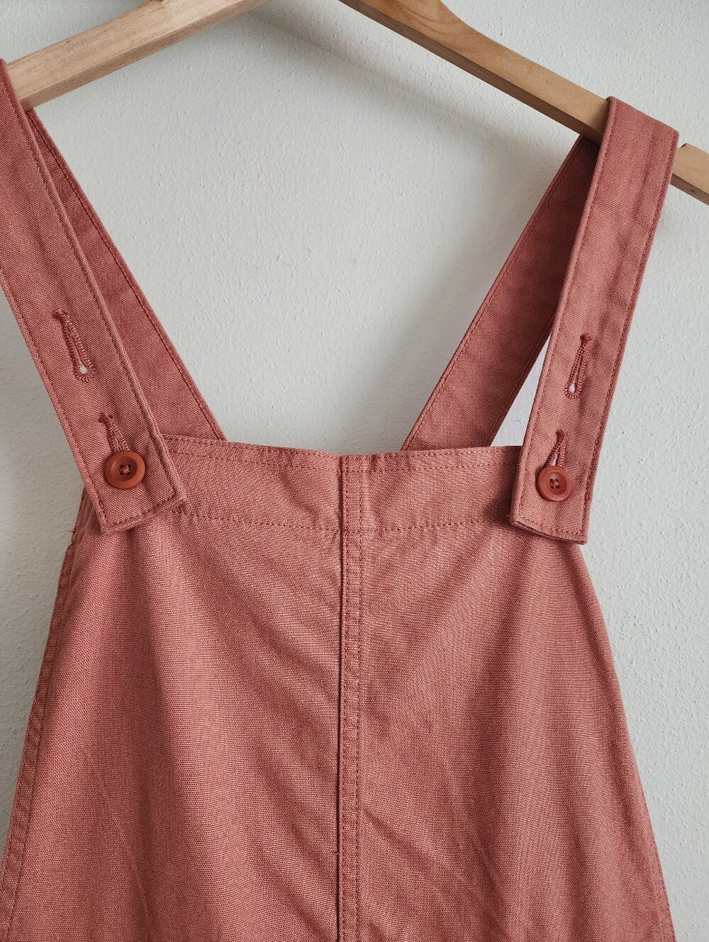 Patagonia Stand Up Cropped Overalls Orange Organic Cotton Utility Summer Sz 2 - Picture 4 of 16